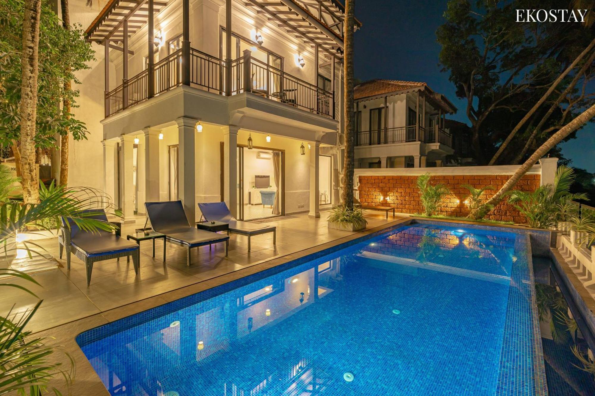 Ekostay Luxe - Jade Villa I Infinity Pool I Paddy Field Views Candolim Exterior photo