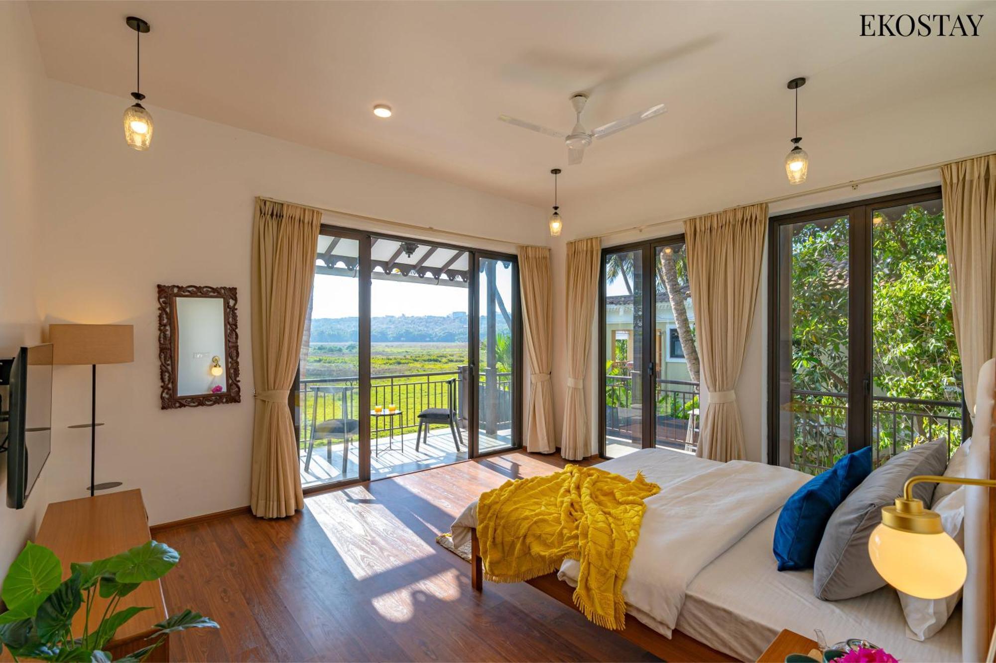 Ekostay Luxe - Jade Villa I Infinity Pool I Paddy Field Views Candolim Exterior photo