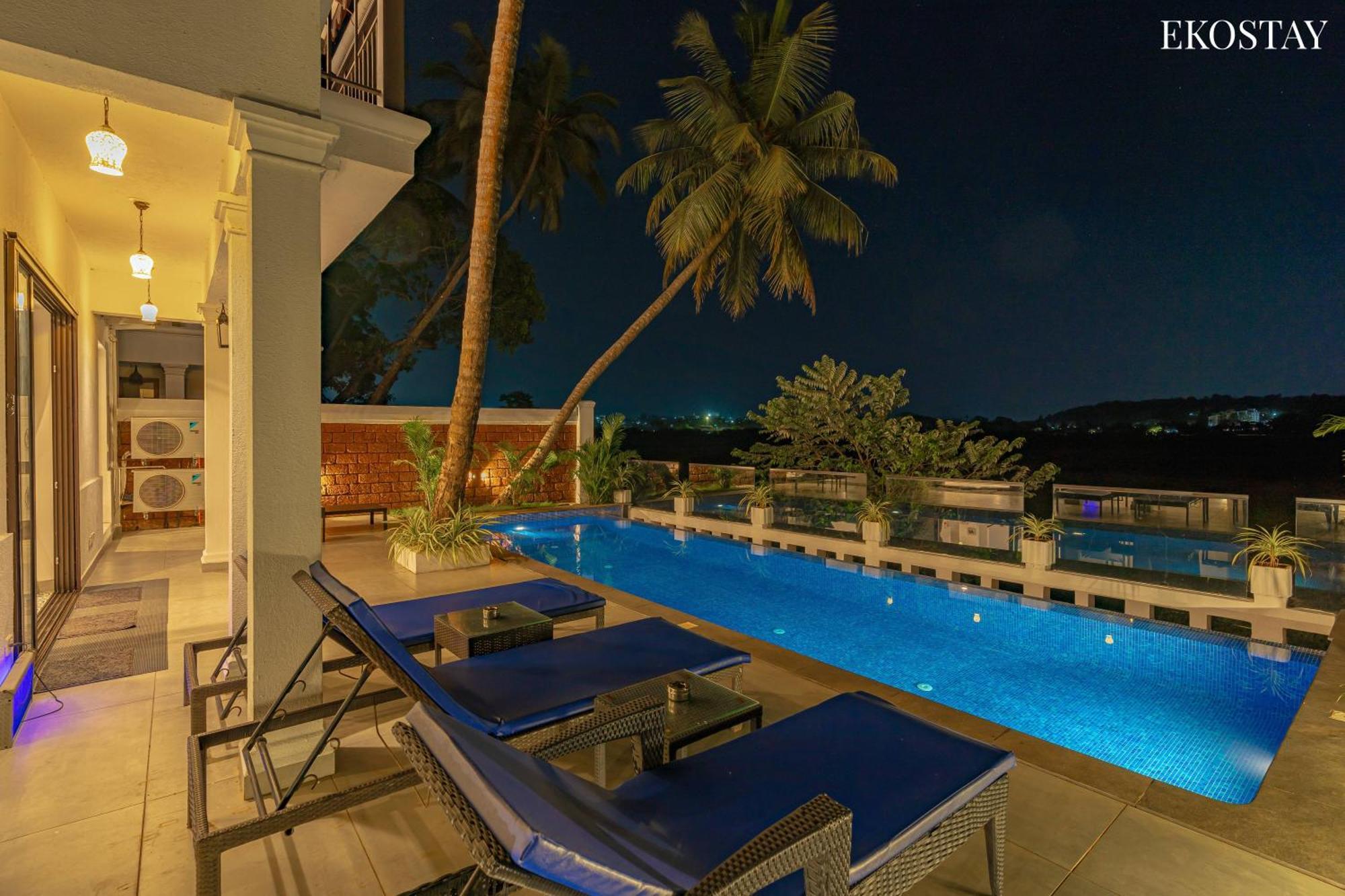 Ekostay Luxe - Jade Villa I Infinity Pool I Paddy Field Views Candolim Exterior photo
