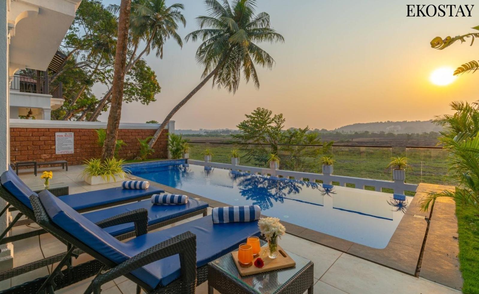Ekostay Luxe - Jade Villa I Infinity Pool I Paddy Field Views Candolim Exterior photo