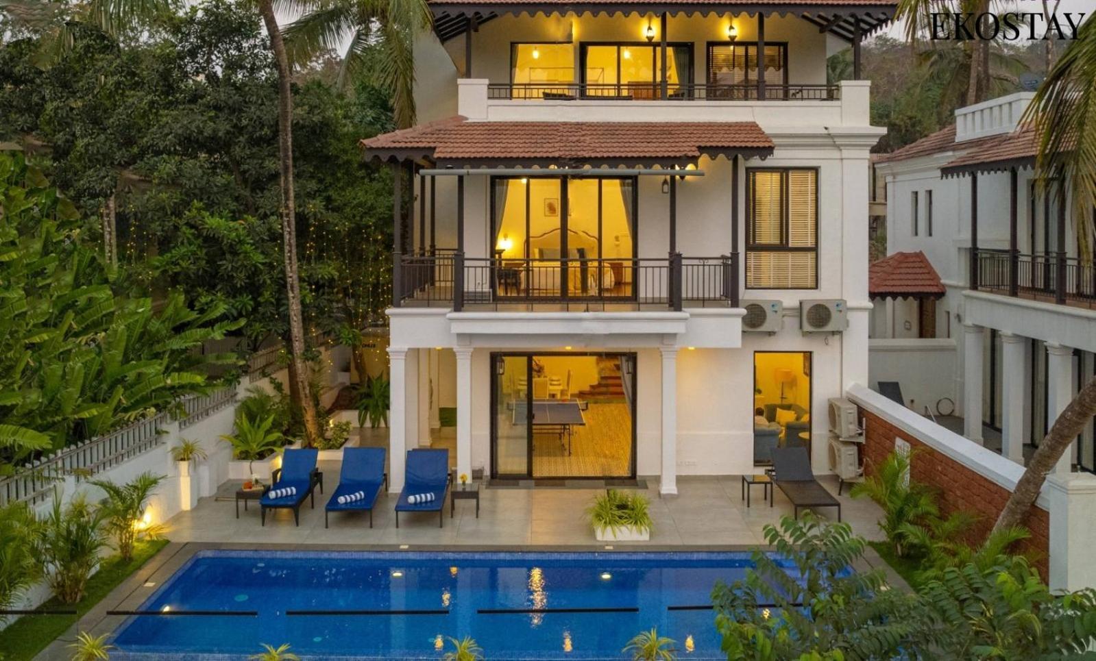 Ekostay Luxe - Jade Villa I Infinity Pool I Paddy Field Views Candolim Exterior photo