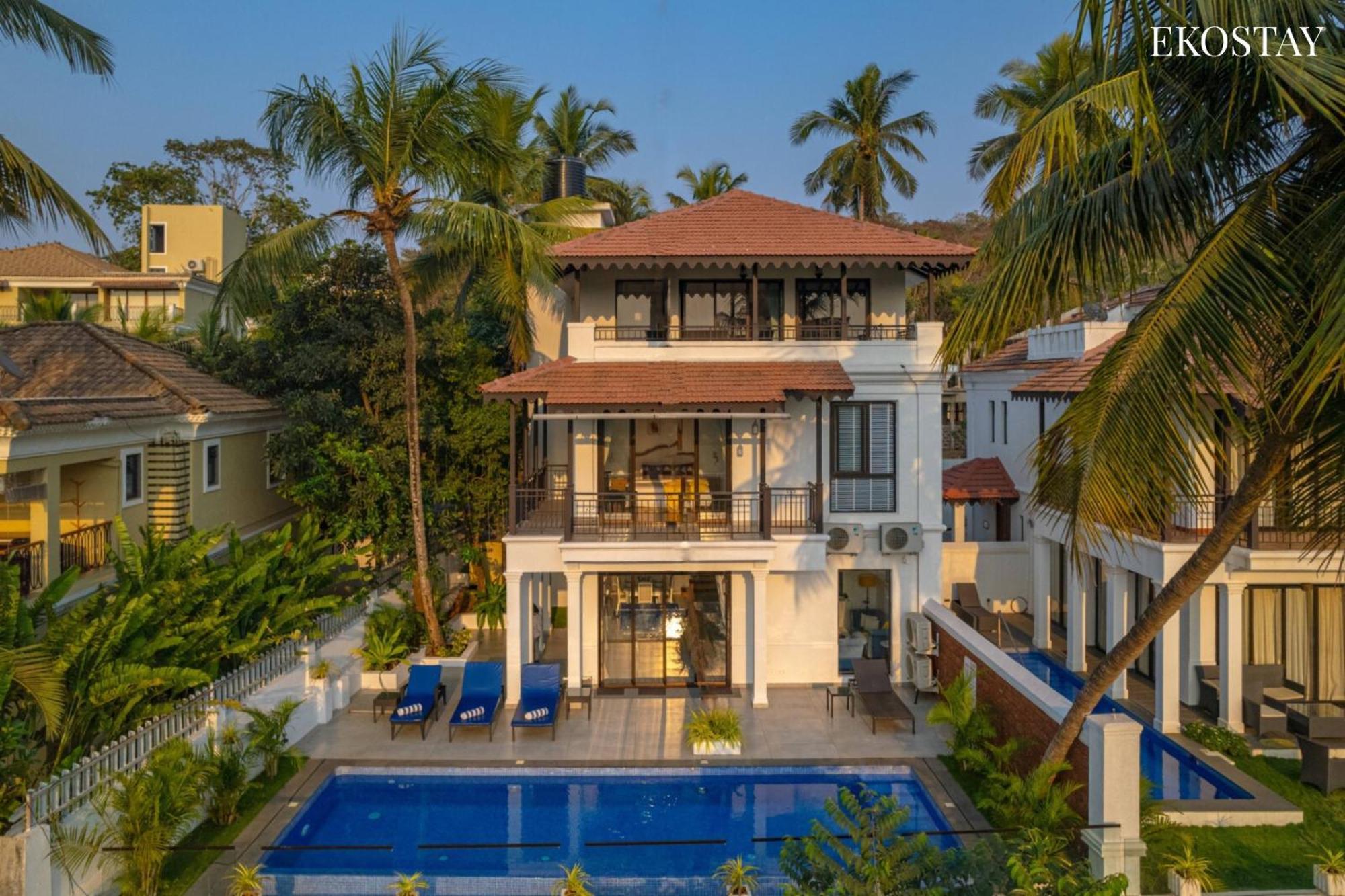 Ekostay Luxe - Jade Villa I Infinity Pool I Paddy Field Views Candolim Exterior photo